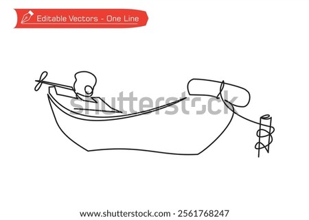 Similar – Image, Stock Photo Fishing boat moored in ocean water