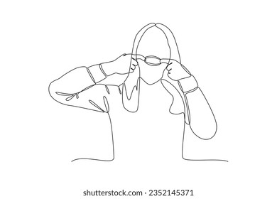 One continuous line drawing of World smile day concept. Doodle vector illustration in simple linear style. 