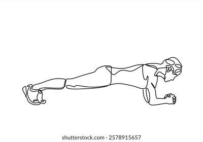 One continuous line drawing of Yoga activity vector illustration. Yoga are combines physical postures, breathing technique, meditation, and philosophical principles. Sport theme design vector concept
