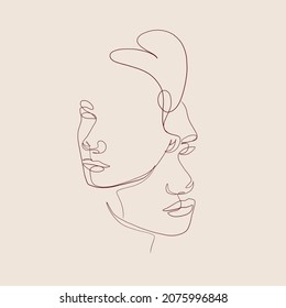 Two Faces One Stock Illustrations Images Vectors Shutterstock