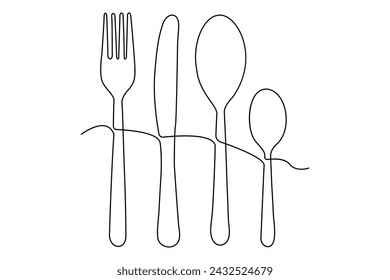 One continuous one line hand drawn plate, outline Vector illustration isolated on white background. outline Vector illustration