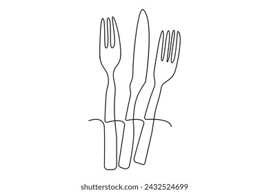Eine durchgehende eine Linie Handgezeichnete Platte, Umriss Vektor-Illustration isoliert auf weißem Hintergrund. Umriss Vektor-Illustration