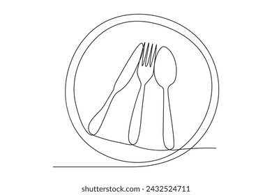 Una línea continua dibujada a mano placa, contorno ilustración vectorial aislado sobre fondo blanco. contorno ilustración vectorial