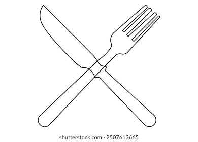 One continuous one line hand drawn plate, outline Vector illustration isolated on white background. outline Vector illustration