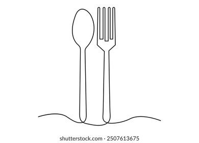 One continuous one line hand drawn plate, outline Vector illustration isolated on white background. outline Vector illustration
