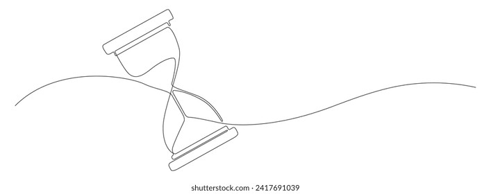 one continuous line of hourglass. editable stroke