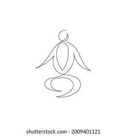 one continuous line icon people, human figure, isolated silhouette in simple minimal style, design of logo