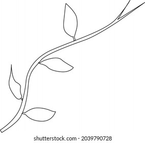 one continuous line icon, plant symbol