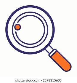 One continuous line illustration of magnifying glass