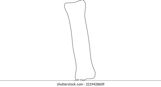 One continuous line. Letter of the alphabet. Latin alphabet. Capital letter. Letter I .One continuous line on a white background.