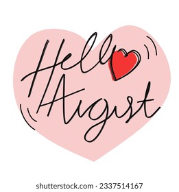 one continuous line lettering hello august
