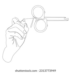 One continuous line of Ruler tape drawn by with felt tip pen. Thin Line Illustration vector concept of Measuring Instrument. Contour Drawing Creative ideas.