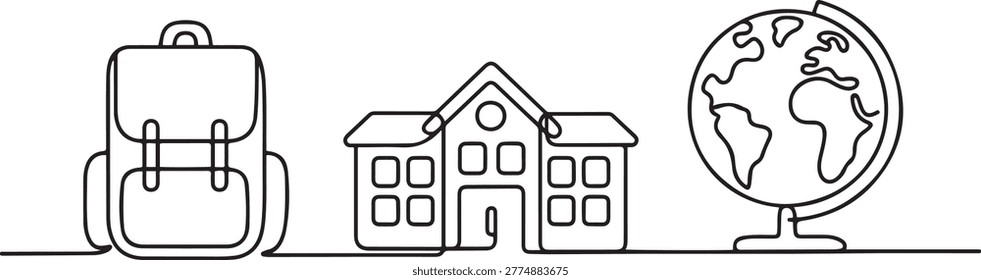 One continuous line school
