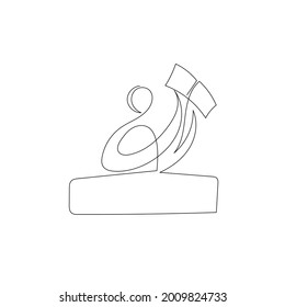 one continuous line silhouette of man with book, vector logo for knowledge day in minimalistic style. 