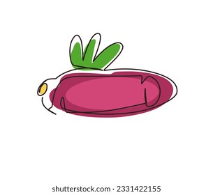 una línea continua Patatas de batata dulce