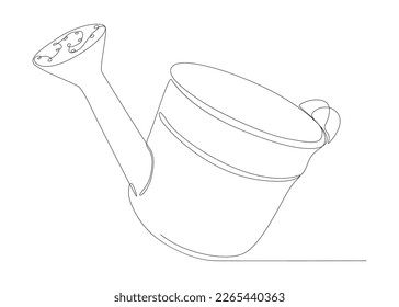 One continuous line of Watering Can. Thin Line Illustration vector concept. Contour Drawing Creative ideas.
