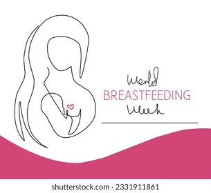 one continuous line for World Breastfeeding Week from August 1-7.