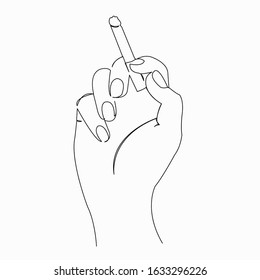 1,739 Cigarette hand outline Images, Stock Photos & Vectors | Shutterstock