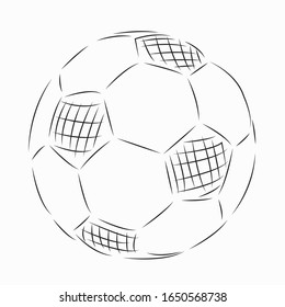 One continuous single drawing line art flat doodle line, people, play, goal, one, game, ball. Isolated image hand draw contour on a white background
