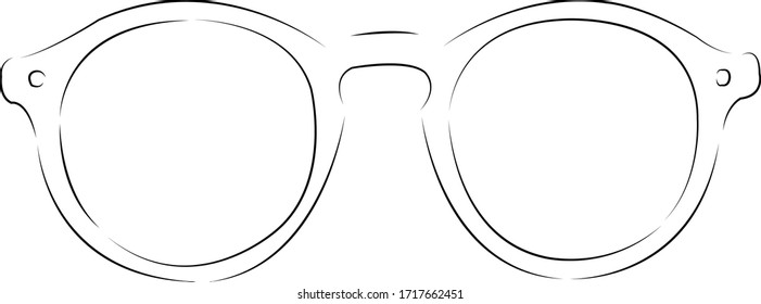 One continuous single drawing line art flat doodle person, eye, style, isolated, glasses, fashion, vision. Isolated image hand draw contour on a white background
