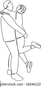 One continuous single drawing line art flat doodle pregnancy, baby, pregnant, birth, womb. Isolated image hand draw contour on a white background
