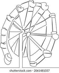 1,846 Ferris Wheel Line Art Images, Stock Photos & Vectors | Shutterstock