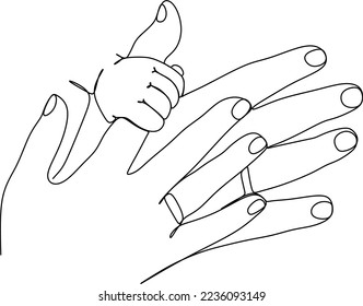 One continuous single drawing line art flat doodle people, mom, love, dad, mother, father. Isolated image hand draw contour on a white background