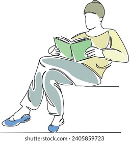 Ein durchgängiges, einzelnes Zeichnungslinie Kunst flach doodle flache Farbbuch, Menschen, Frauen, Jung, Frau. Einziger handgezeichneter Hintergrund
