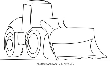 One continuous single drawing line art flat doodle farm, machinery, tractor, equipment, agriculture, farmer, agricultural. Isolated image hand draw contour on a white background, hand drawn, not AI

