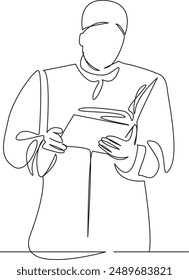 Una sola línea de dibujo continua plana garabato corte, juez, justicia, ley, legal, decisión, autoridad, veredicto, Prueba. Imagen aislada dibuja el contorno a mano sobre un fondo blanco