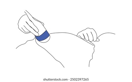 One continuous single drawing line art flat doodle doctor, ultrasound, pregnant, woman, pregnancy, scan, technology. Fertility and motherhood. Maternity and expecting mothers wellbeing. 