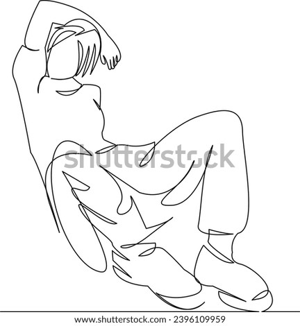 One continuous single drawing line art flat doodle  fashion, girl, young,  teenager, beautiful, people, trendy. Isolated image hand draw contour on a white background, hand drawn, not AI
