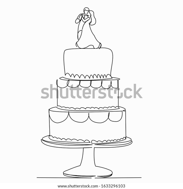 Colorful Drawing Wedding Cake Champagne のイラスト素材 Shutterstock