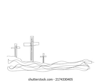 One continuous single drawn line art doodle spirituality Jesus Christ sermon, prayer  "Knocking at the Door" What Is the Most Important Practice to Welcome the Coming of the Lord