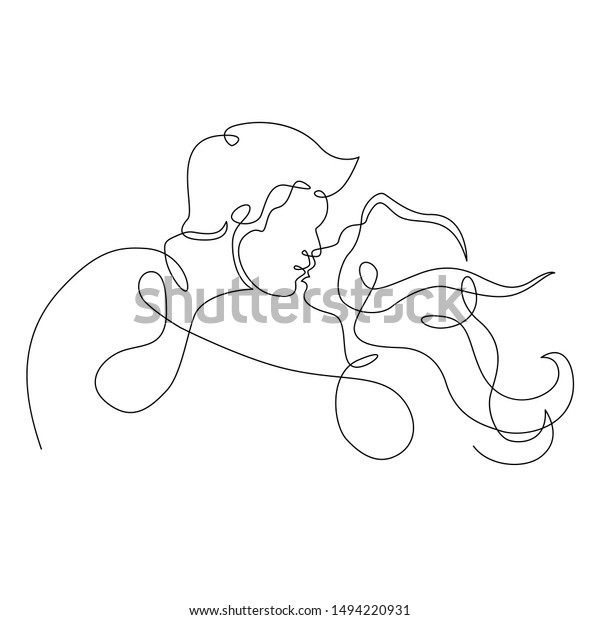 One Continuous Single Drawn Line Art Stock Vector Royalty Free 1494220931 