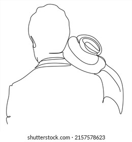 One continuous, single line  drawing of a woman and a man. Hugs of a young couple, lovers, woman and man. Doodles. Romantic.