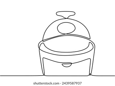 One continuous single line of steamer for serving food