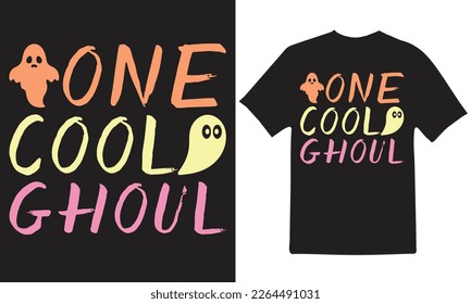 EINE COOL GHOUL T-Shirt Design Vektor Files.