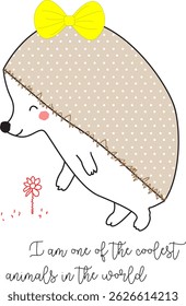 I am one of the coolest animals in the world. Cute animal vector, Ribbon