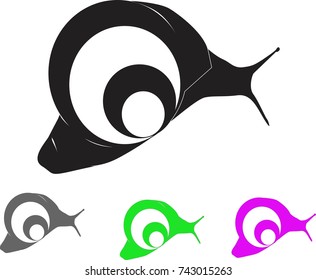 One corner of the snail is moving.

