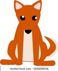 One cute brown puppy sitting
