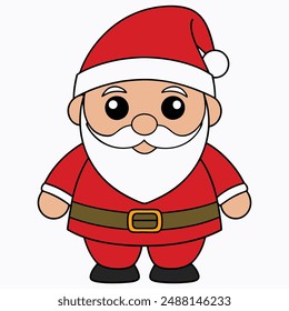 una linda Ilustración vectorial de Santa Claus