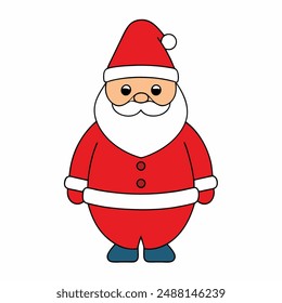 una linda Ilustración vectorial de Santa Claus