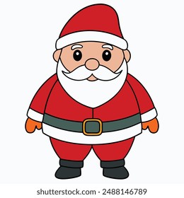 una linda Ilustración vectorial de Santa Claus