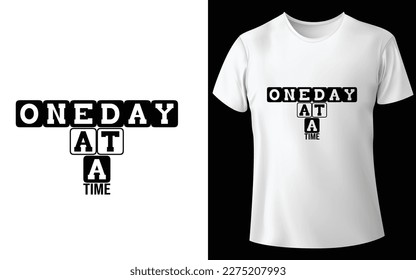Un día decorativo diseño moderno y sencillo de tipografía moderna de camisetas