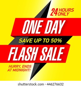 One Day Flash Sale banner design template