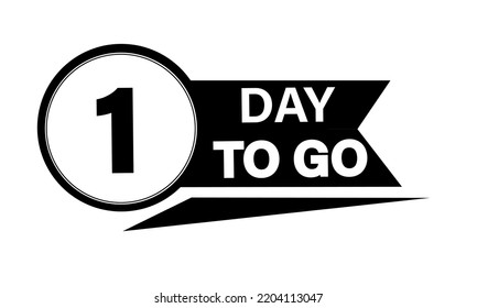 One Day Go Countdown Black Icon Stock Vector (Royalty Free) 2204113047 ...