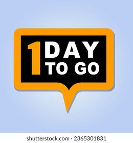 One day to go, promotion label