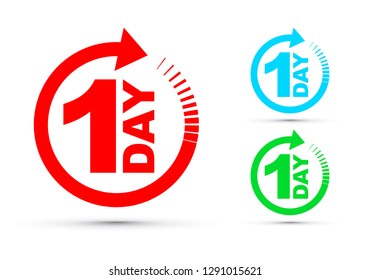 One day icon set