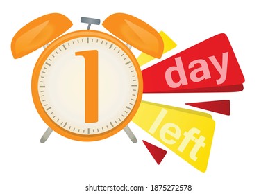 One day left icon. vector